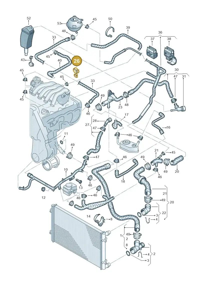 N10328301 — Volkswagen New Beetle             06> (2005-) diagram 194121310, position 26