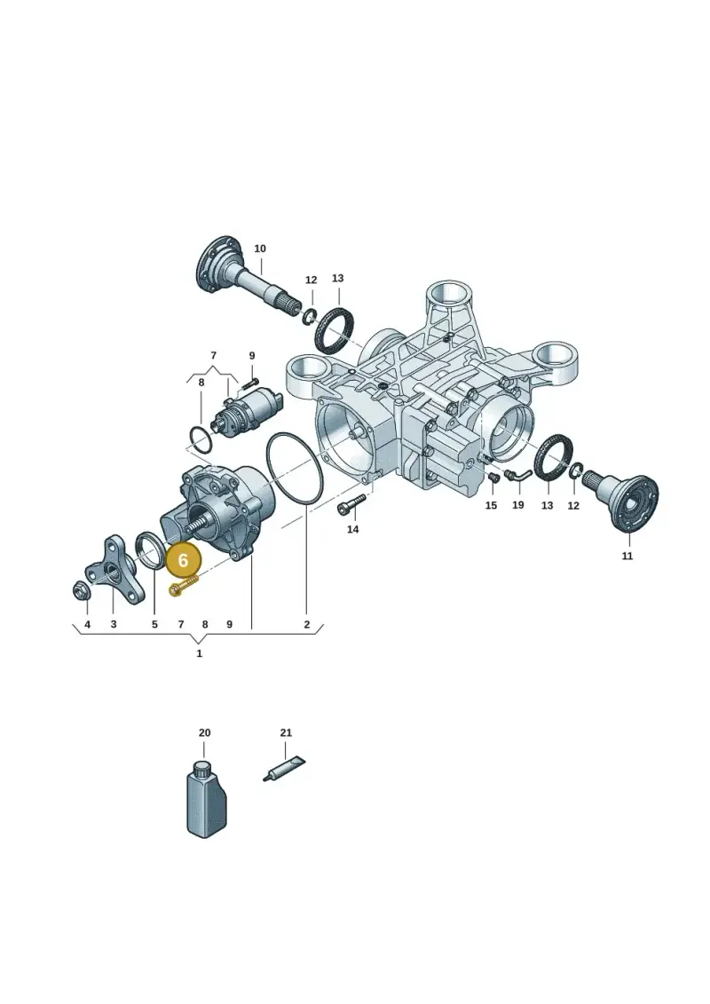 N10329102 — Volkswagen Golf 2.0 BlueMotion (2019-2024) diagram 5h0525100, position 6