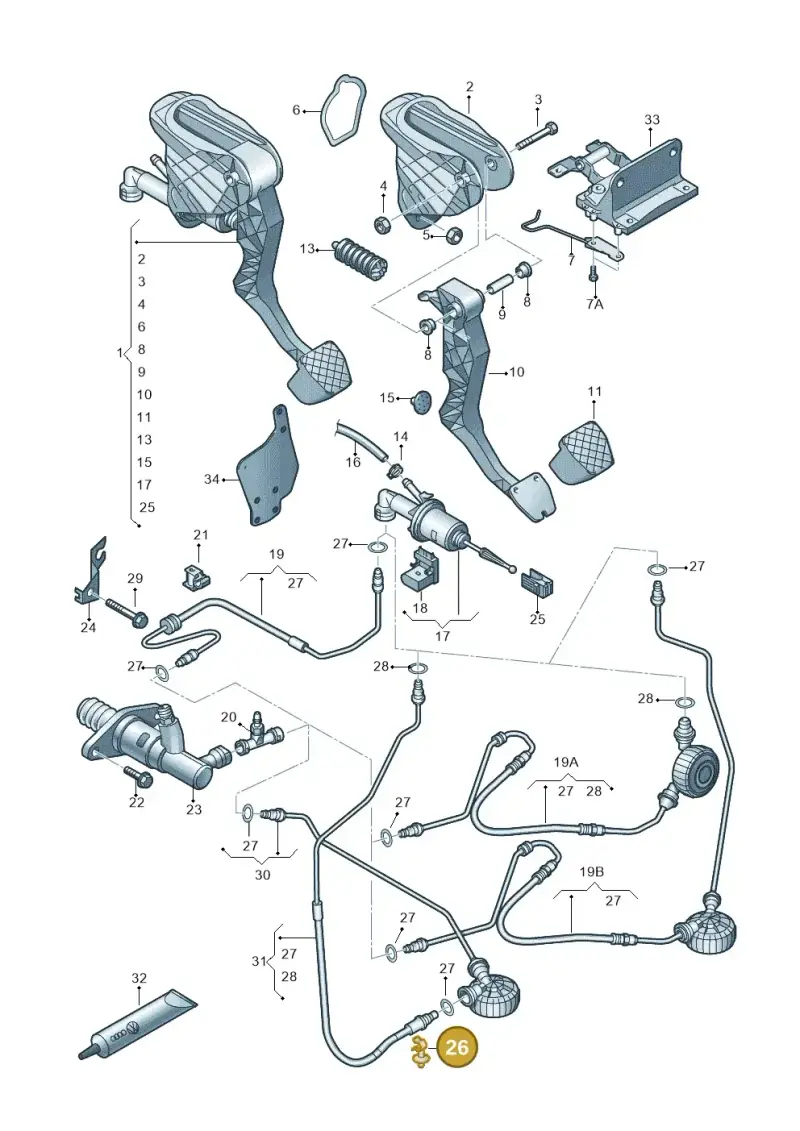 N10331401 — Volkswagen Scirocco 2.0 (2014-2017) diagram 409721250, position 26
