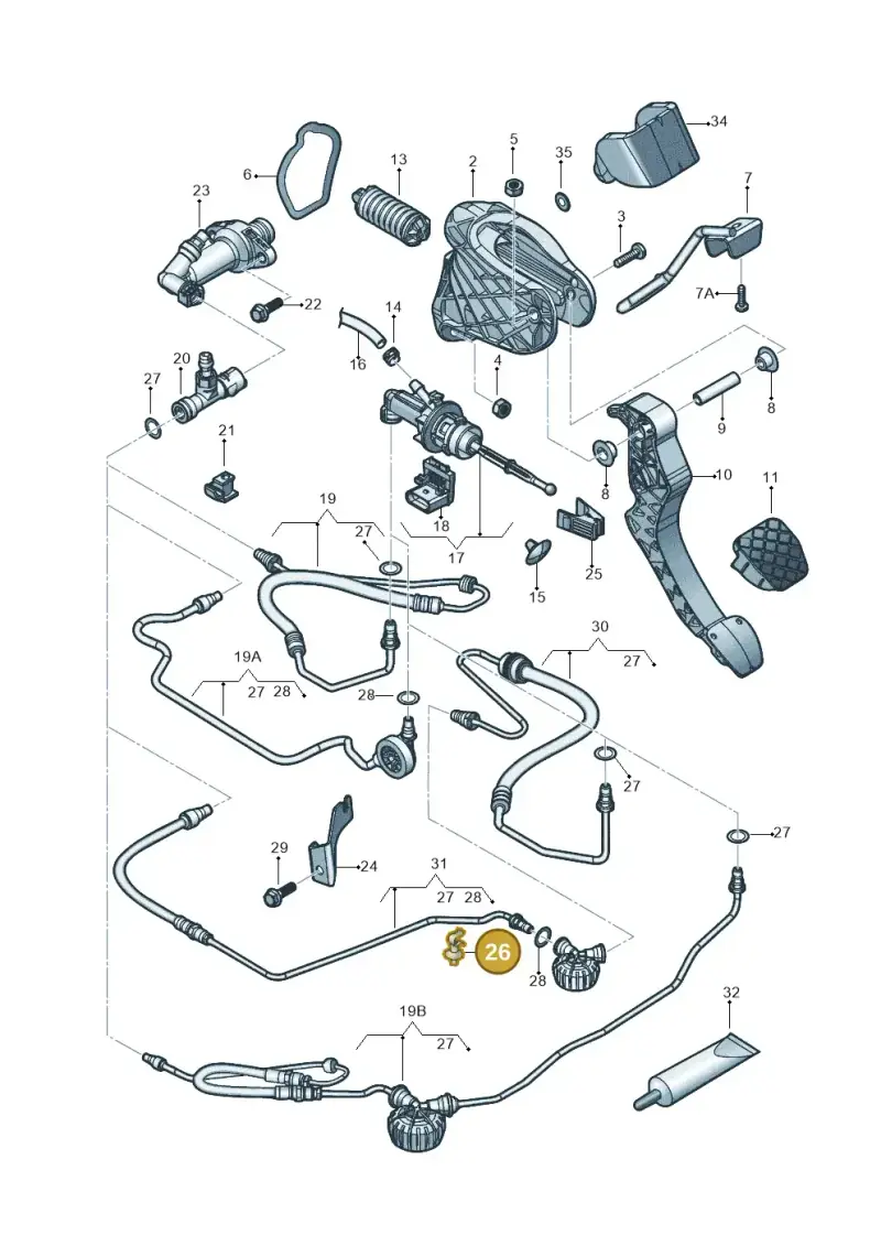 N10331401 — Volkswagen Beetle (2016-2019) diagram 789721025, position 26