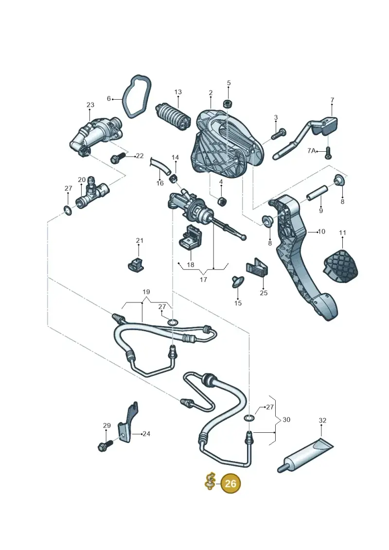 N10331401 — Volkswagen Jetta 1.6 (2014-2018) diagram 854721025, position 26