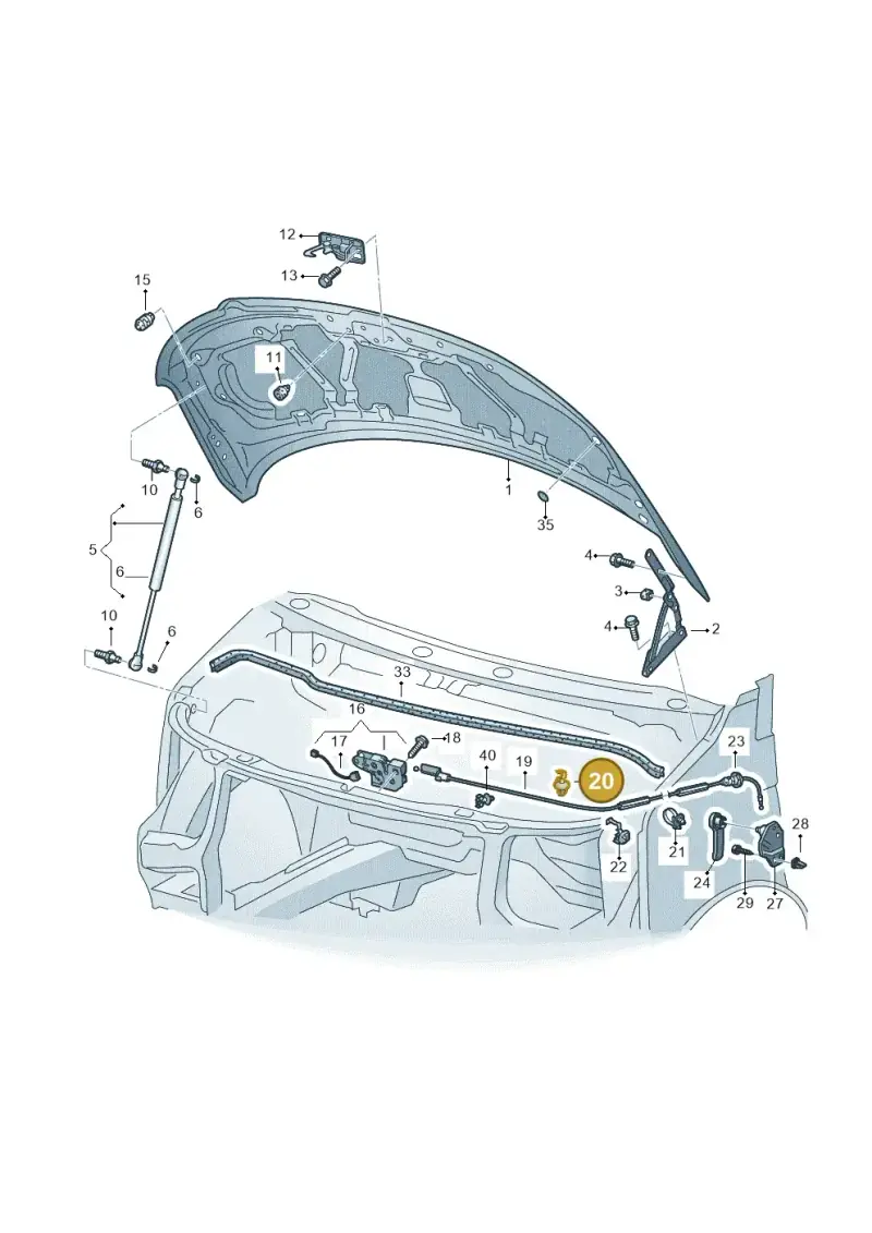 N10331401 — Volkswagen Caravelle (2015-2019) diagram 861823000, position 20