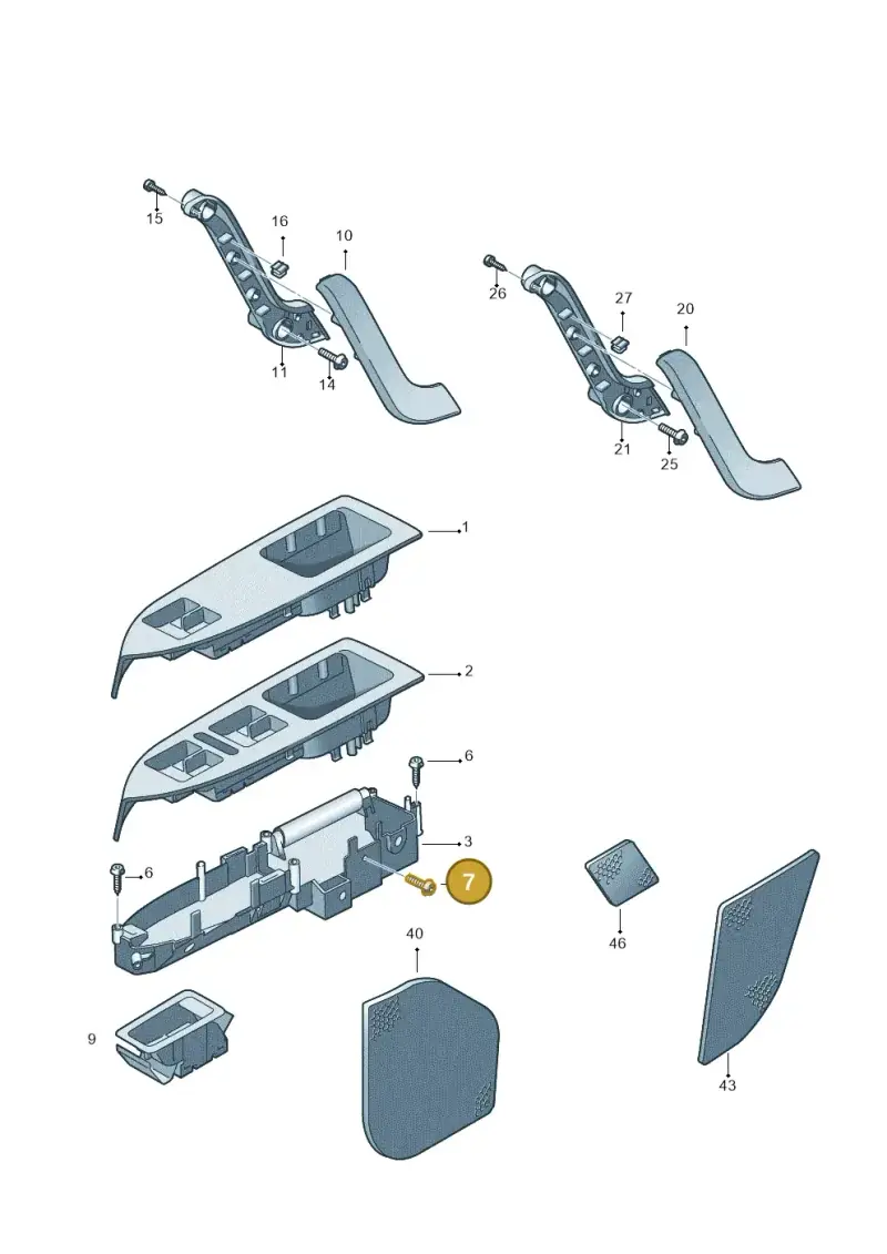 N10334605 — Volkswagen Caddy Maxi Kombi (2010-2015) diagram 409867400, position 7