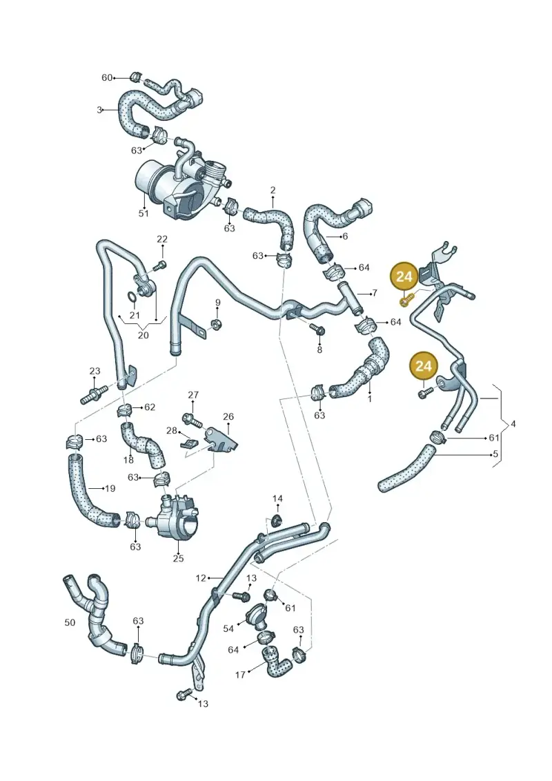N10335202 — Volkswagen T-Cross 1,0 (2018-2024) diagram 891121150, position 24