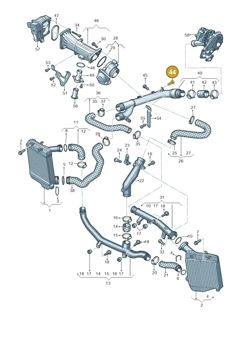 N10335205 — Volkswagen Touareg BlueMotion (2014-2018) diagram 693145860, position 44