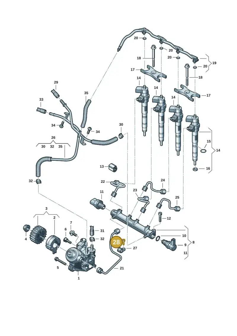 N10335206 — Volkswagen Passat estate (2023-) diagram 2ka130010, position 28