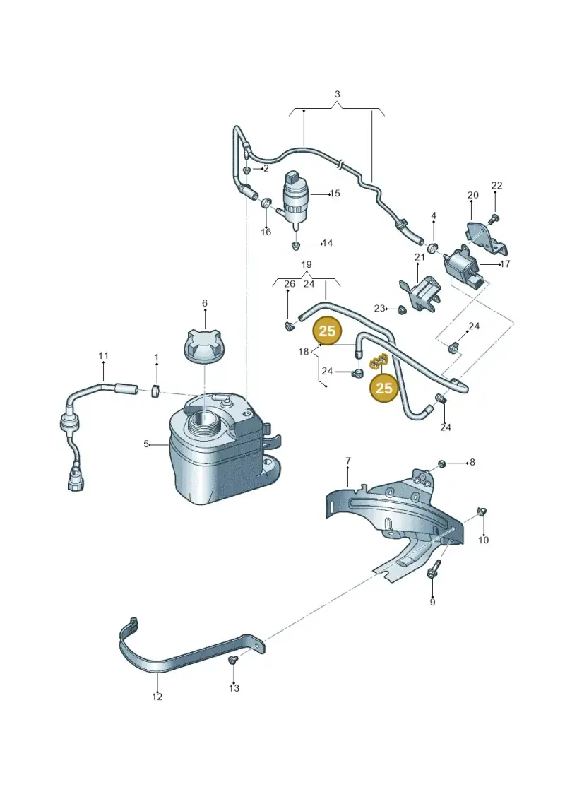 N10335501 — Volkswagen Jetta 2.0 (2015-2015) diagram 692201750, position 25