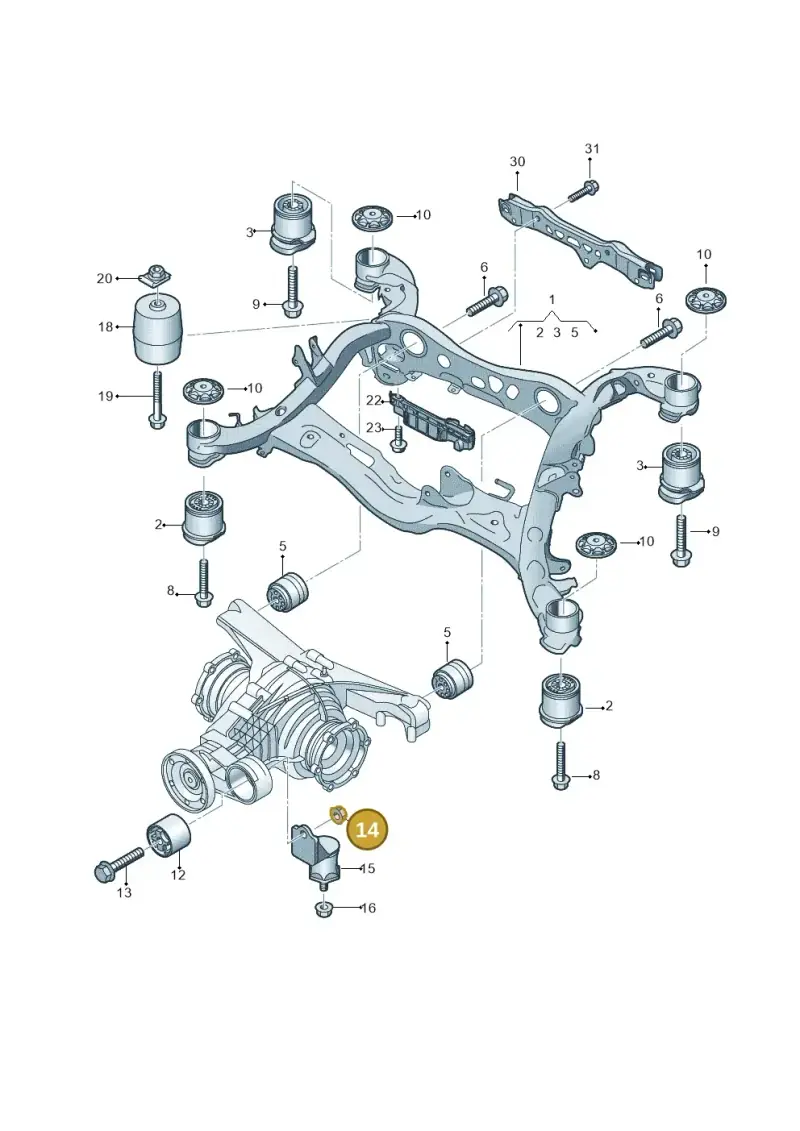 N10340203 — Audi A6 (2018-2025) diagram 430505010, position 14