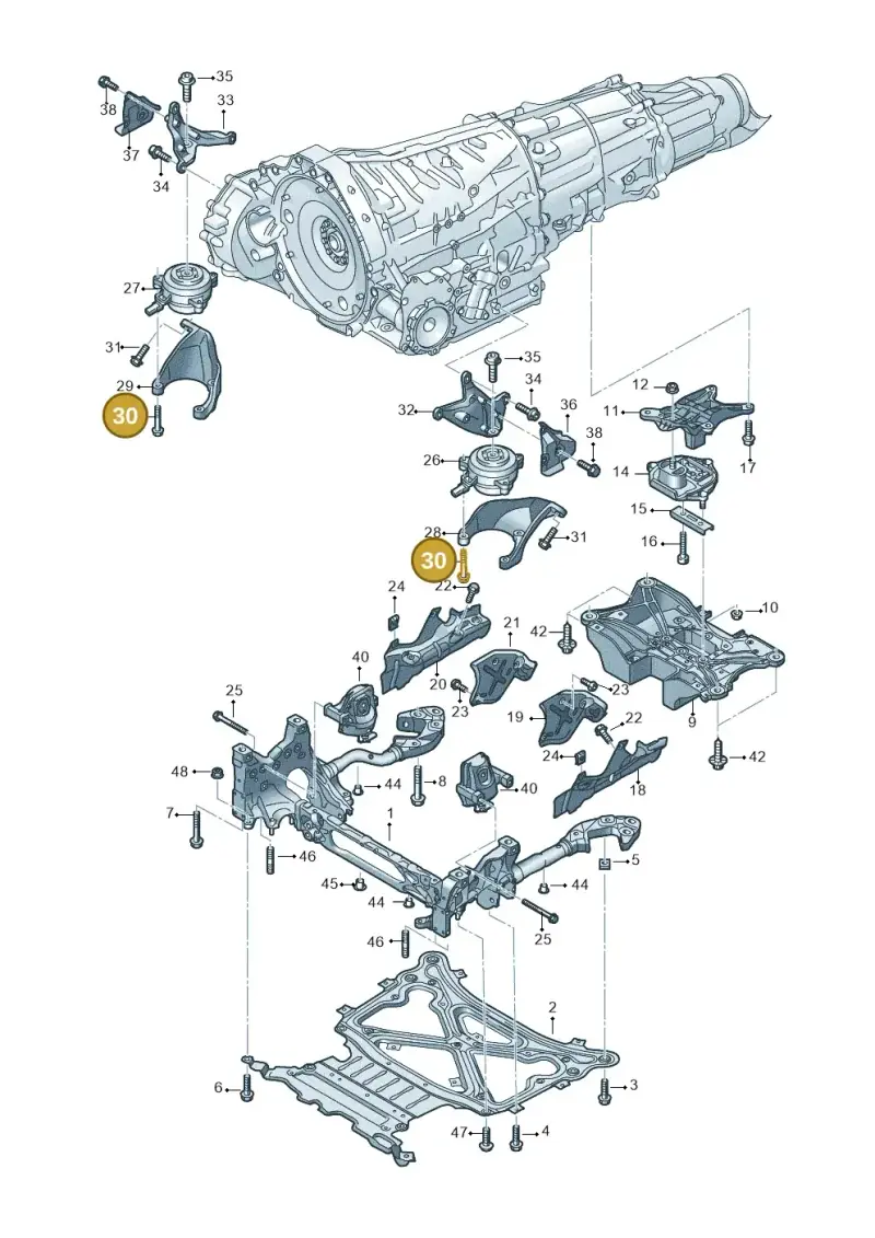 N10344302 — Volkswagen Touareg (2017-2023) diagram 439399850, position 30