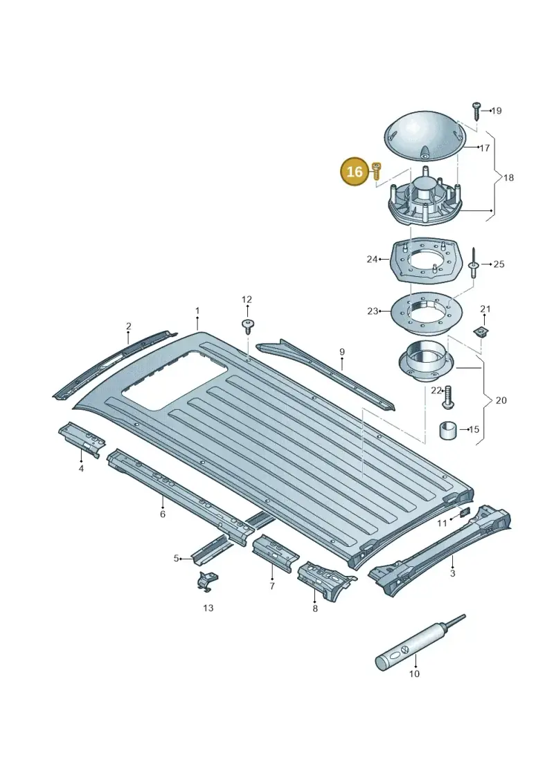 N10347403 — Volkswagen Caravelle (2019-2024) diagram 410817400, position 16