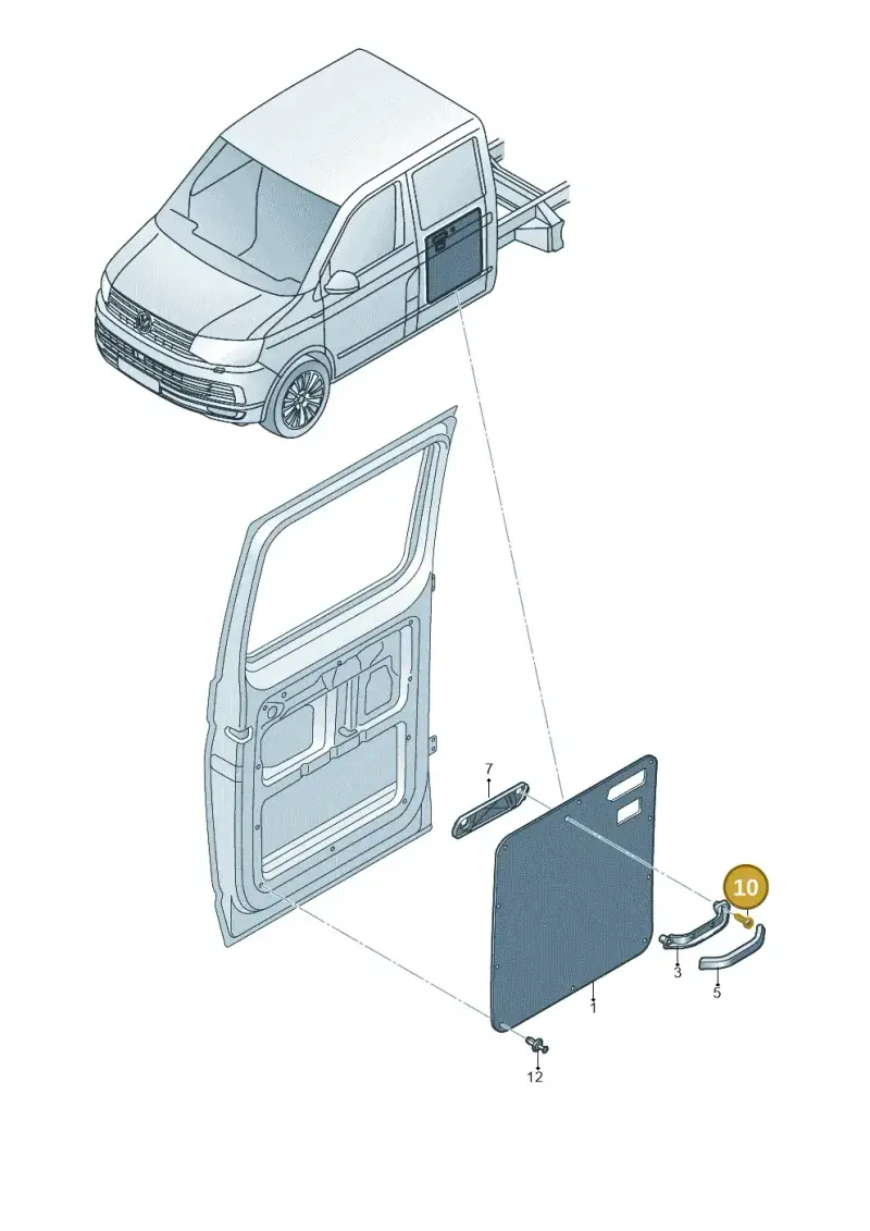 N10347403 — Volkswagen Single-cab transp. (2019-2024) diagram 862867100, position 10