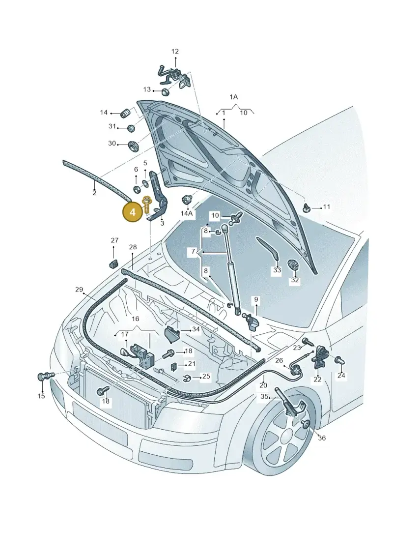 N10347804 — SEAT Exeo ST Reference (2008-2011) diagram 249823100, position 4