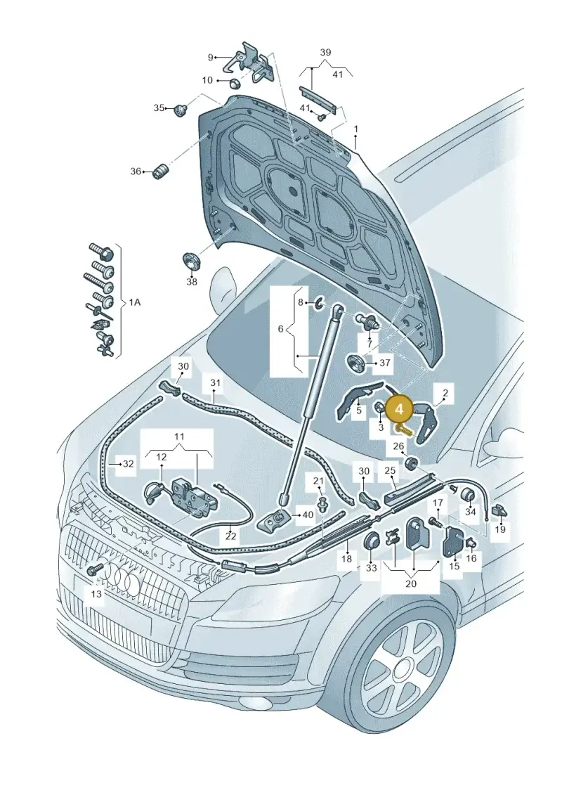 N10347804 — Audi Q7 qu. 3.0 TDI (2009-2015) diagram 493823000, position 4