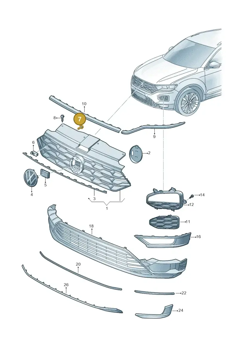 N10354503 — Volkswagen T-Roc convertible 1.5 (2019-2024) diagram 813853000, position 7
