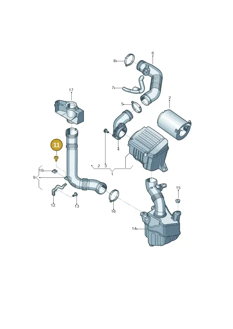 N10354602 — Volkswagen Jetta 2.0 (2015-2015) diagram 692129160, position 11