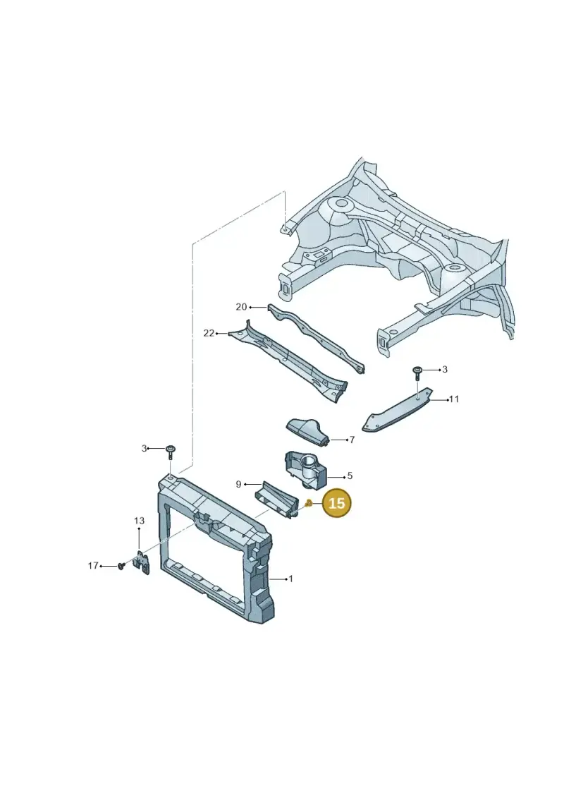 N10354602 — Volkswagen Jetta 1.6 (2014-2018) diagram 789805000, position 15