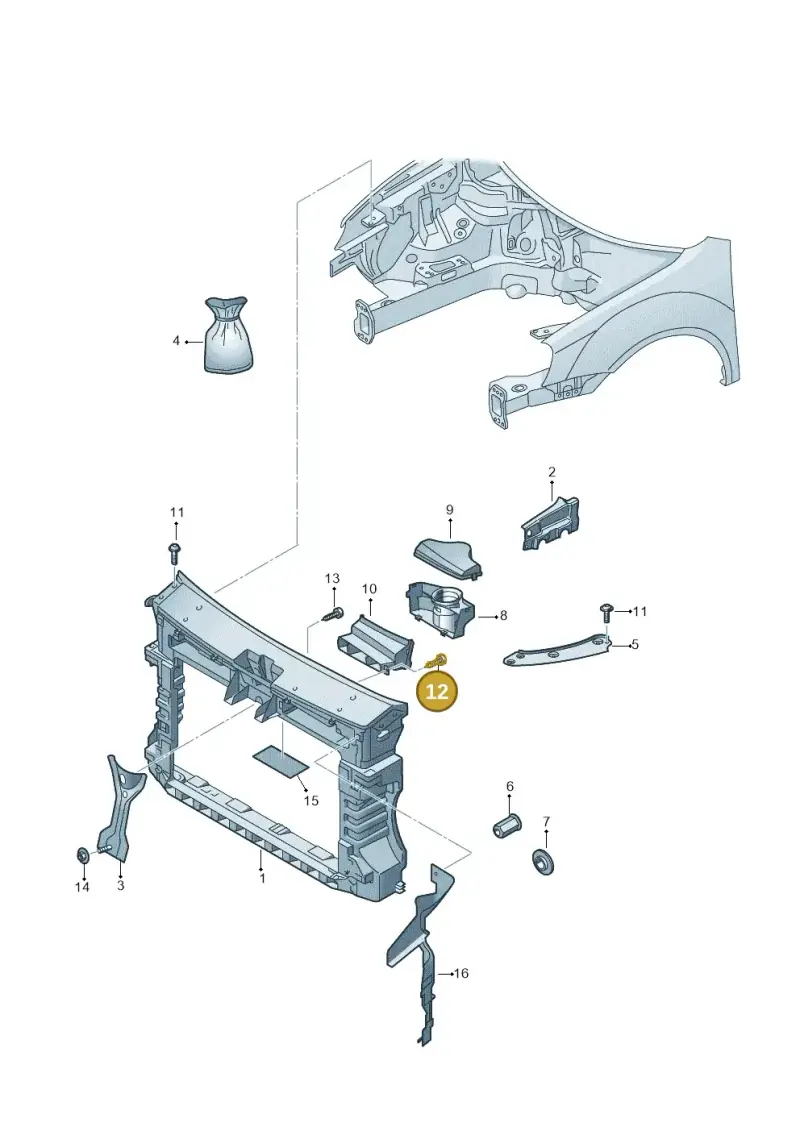 N10354602 — Volkswagen Caddy kombi (2015-2020) diagram 866805000, position 12