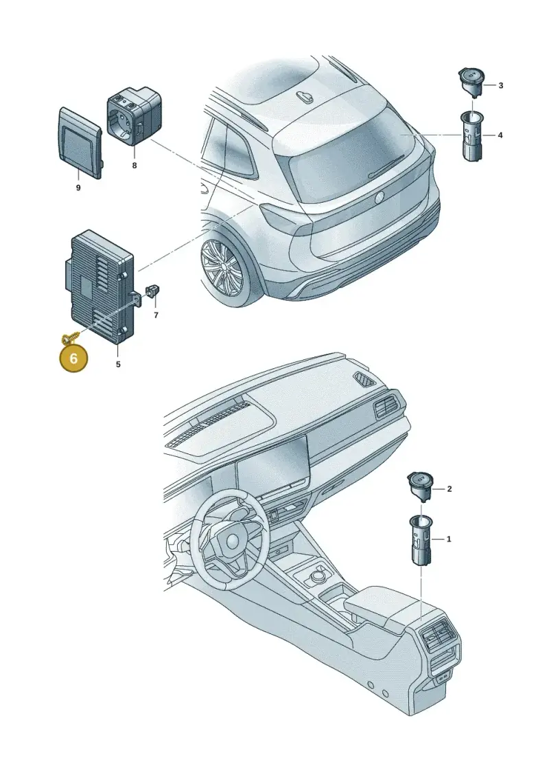 N10354602 — Volkswagen Tiguan 2.0 (2023-) diagram 57x919020, position 6