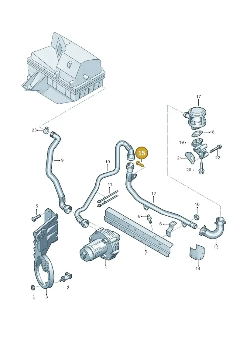 N10402103 — Volkswagen PASSAT/4MOTION/W8 (2002-2005) diagram 195131070, position 15
