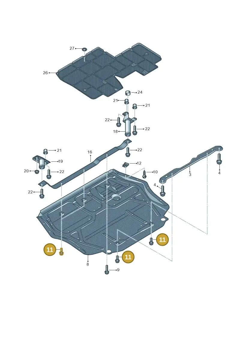 N10403203 — Volkswagen Golf (2011-2013) diagram 420018000, position 11