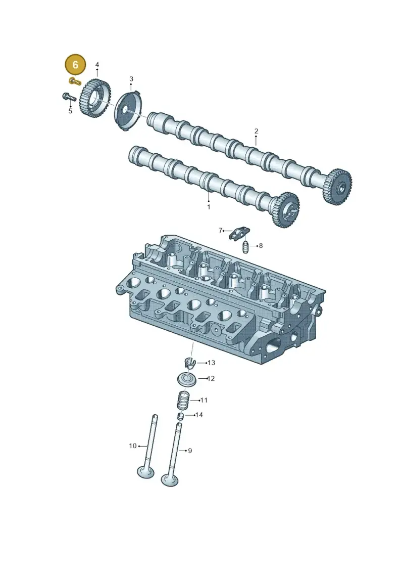N10403203 — Volkswagen Polo (2012-2014) diagram 672109200, position 6
