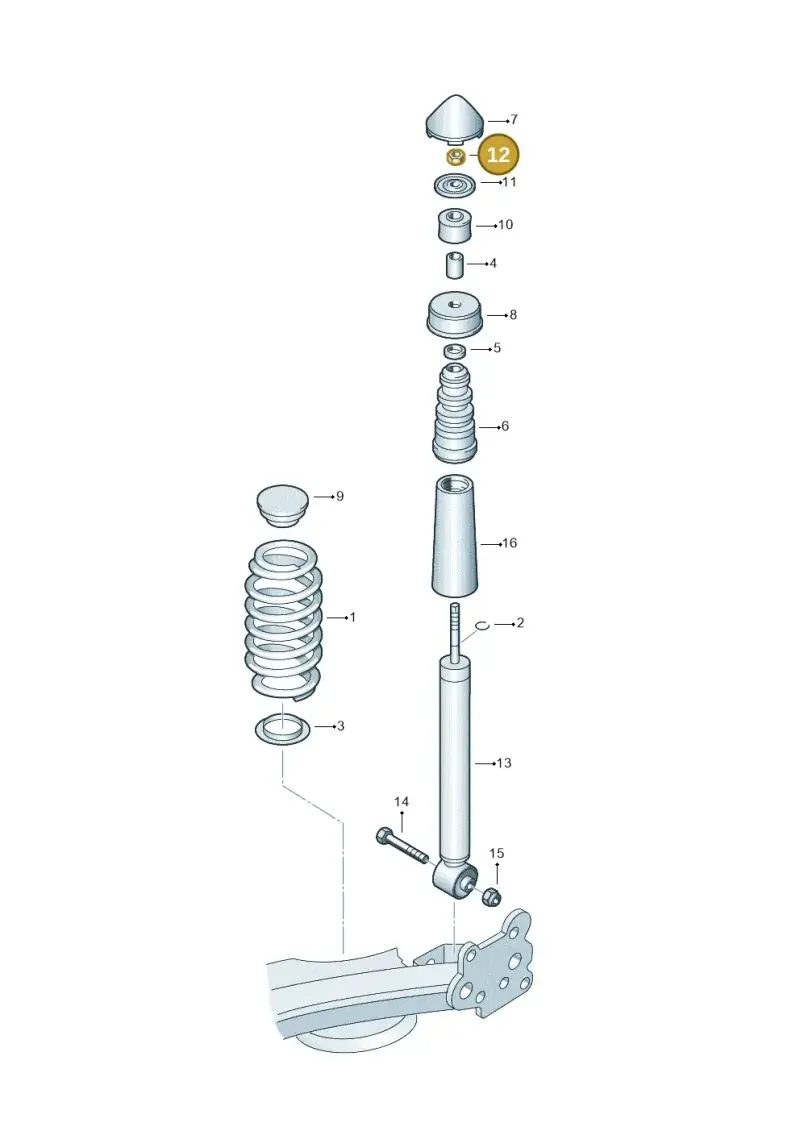 N10403701 — Volkswagen LUPO/3L TDI (1998-2003) diagram 231511100, position 12