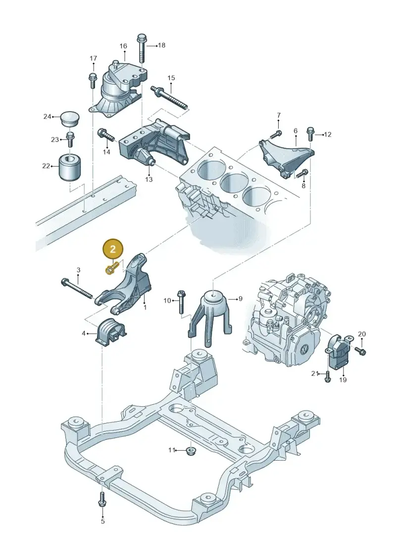 N10404306 — Volkswagen Transp. caravelle (2008-2009) diagram 410199200, position 2