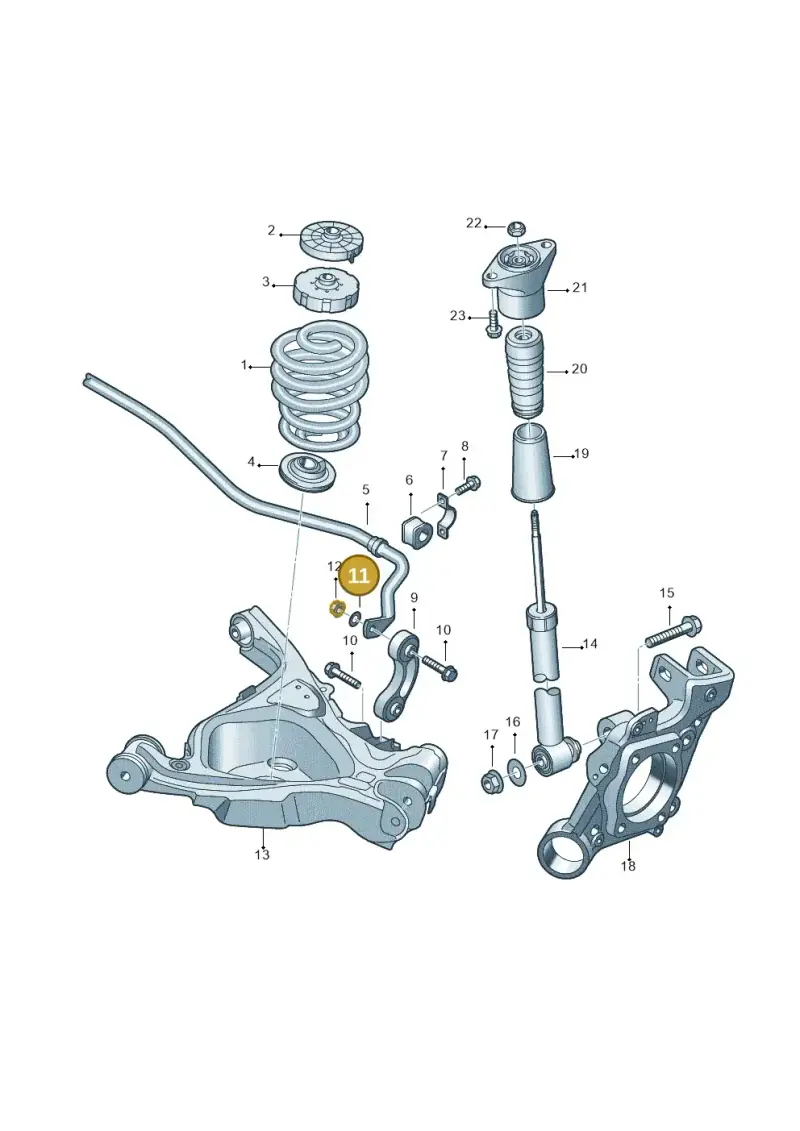 N10406105 — Audi A6 2.7 TDI (2008-2011) diagram 448511000, position 11