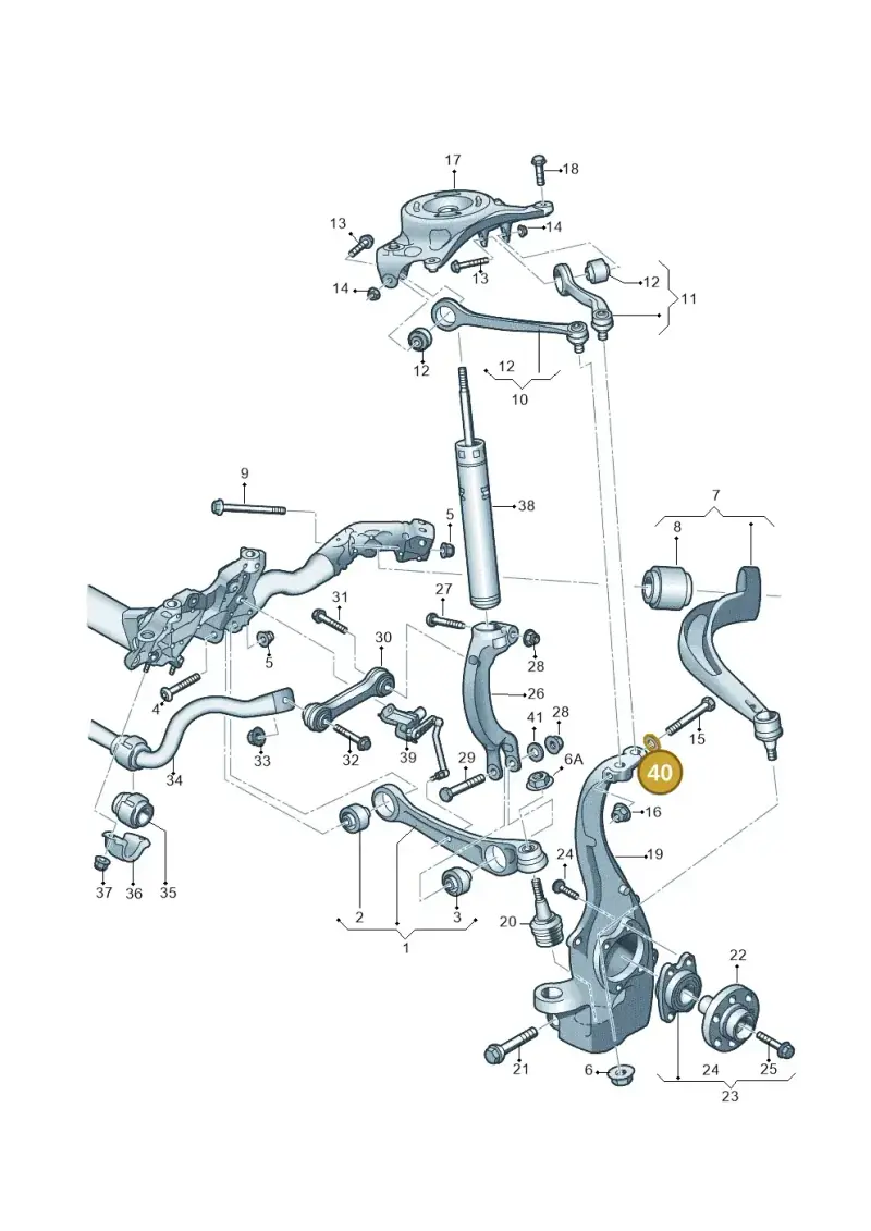 N10406105 — Audi RS5 Coupe (2010-2015) diagram 620407000, position 40