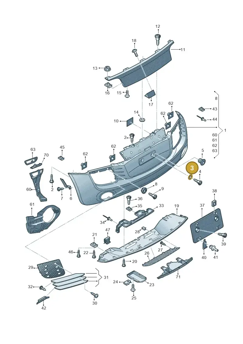 N10406105 — Audi R8 qu. 5.2 (2012-2015) diagram 752807600, position 3