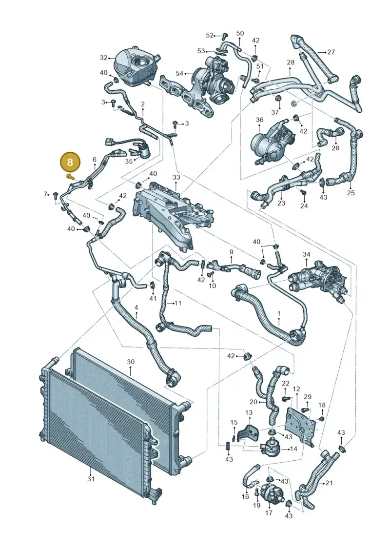 N10406504 — Volkswagen Tiguan 2.0 (2023-) diagram 596121132, position 8