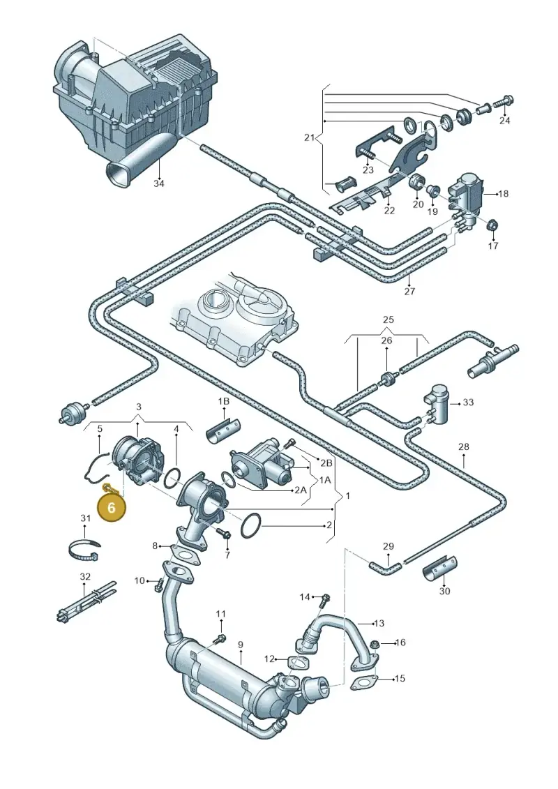 N10408602 — Volkswagen Passat estate (2008-2011) diagram 460131700, position 6