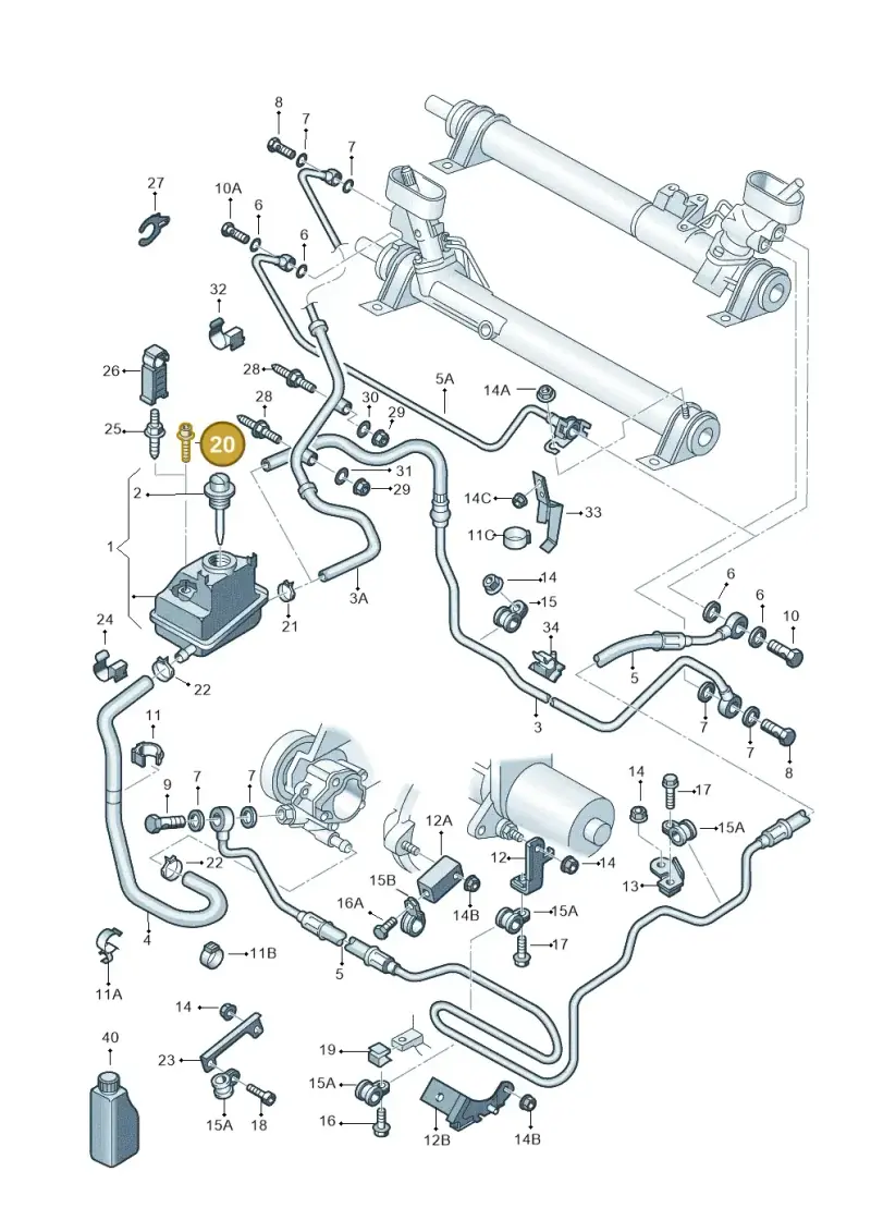 N10408602 — Volkswagen Polo (2011-2014) diagram 203422450, position 20
