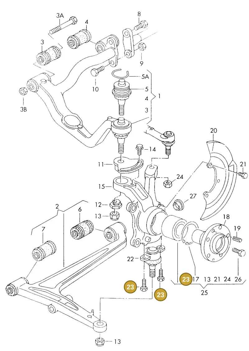 N10409603 — Volkswagen Eurovan (1998-2003) diagram 117407100, position 23