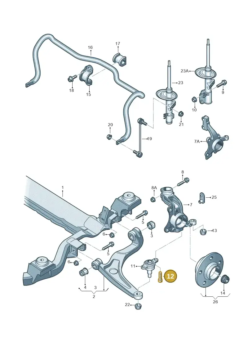 N10409603 — Volkswagen Single-cab transp. (2015-2019) diagram 410407000, position 12