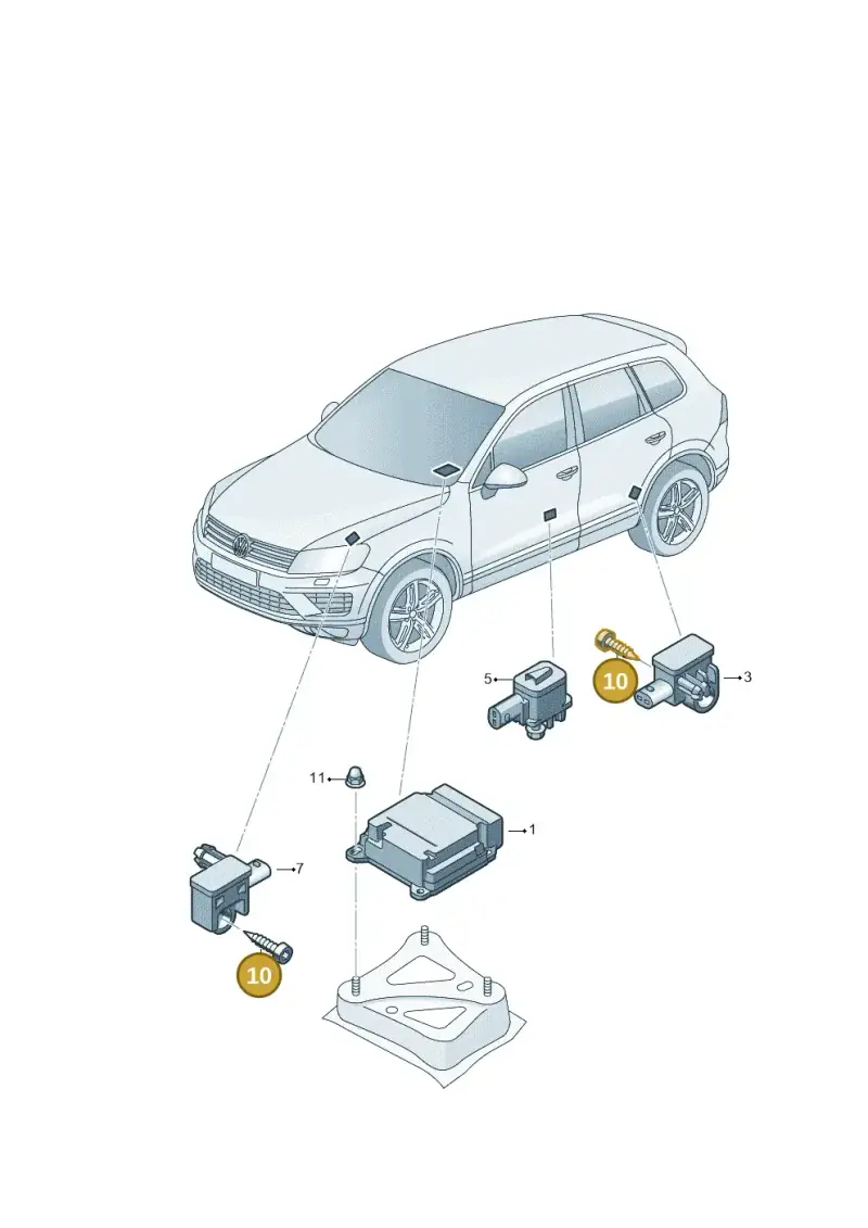 N10413406 — Volkswagen Touareg BlueMotion (2014-2018) diagram 787959300, position 10