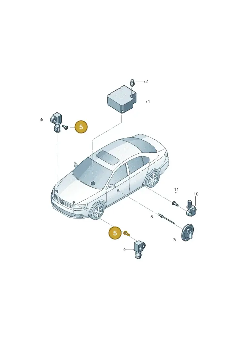 N10413406 — Volkswagen Jetta (2014-2017) diagram 789959300, position 5