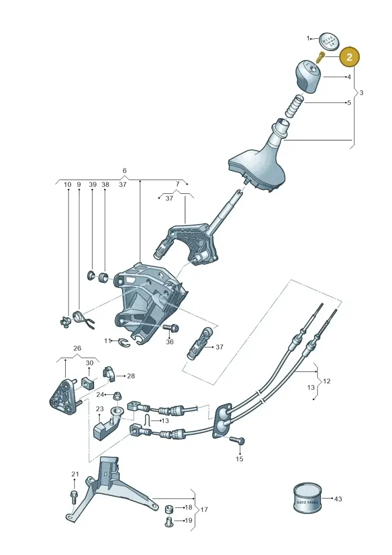 N10413406 — Volkswagen Caravelle (2015-2019) diagram 861711300, position 2