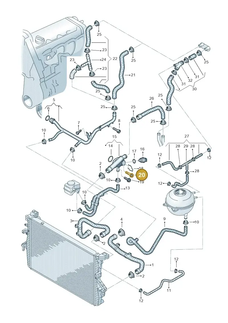 N10414501 — Volkswagen TRANSPORTER/4MOTION    07 (2006-2007) diagram 410121200, position 20