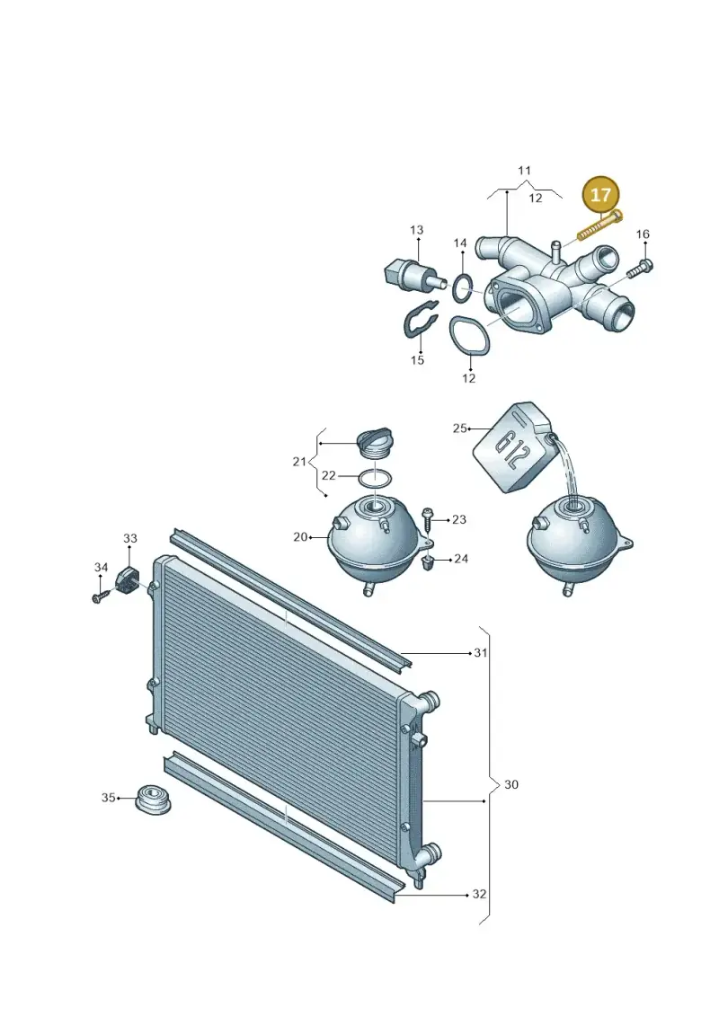 N10414502 — Volkswagen Jetta variant (2009-2014) diagram 649121860, position 17