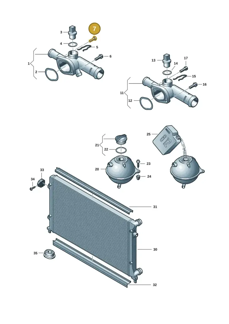 N10414502 — Volkswagen Jetta (2014-2017) diagram 420121760, position 7