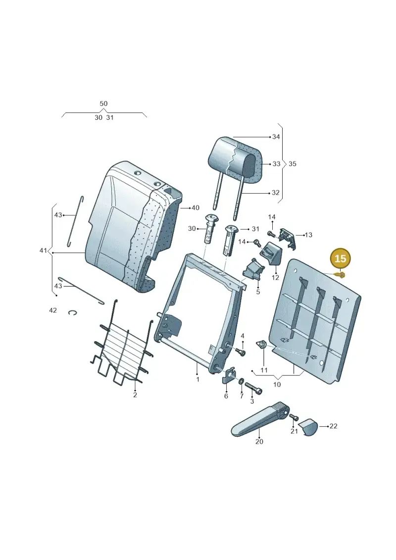 N10415001 — Volkswagen California Camper (2011-2015) diagram 410883700, position 15