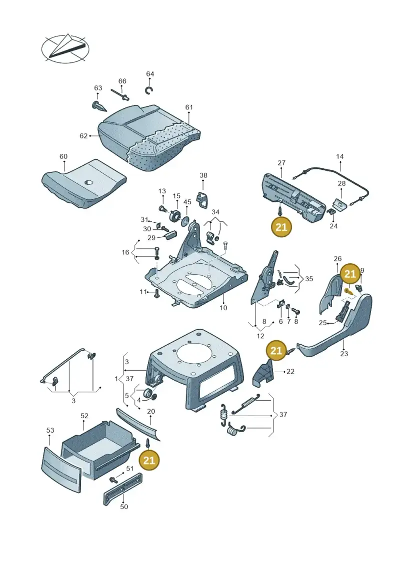 N10415001 — Volkswagen Transp. caravelle (2011-2015) diagram 861883040, position 21