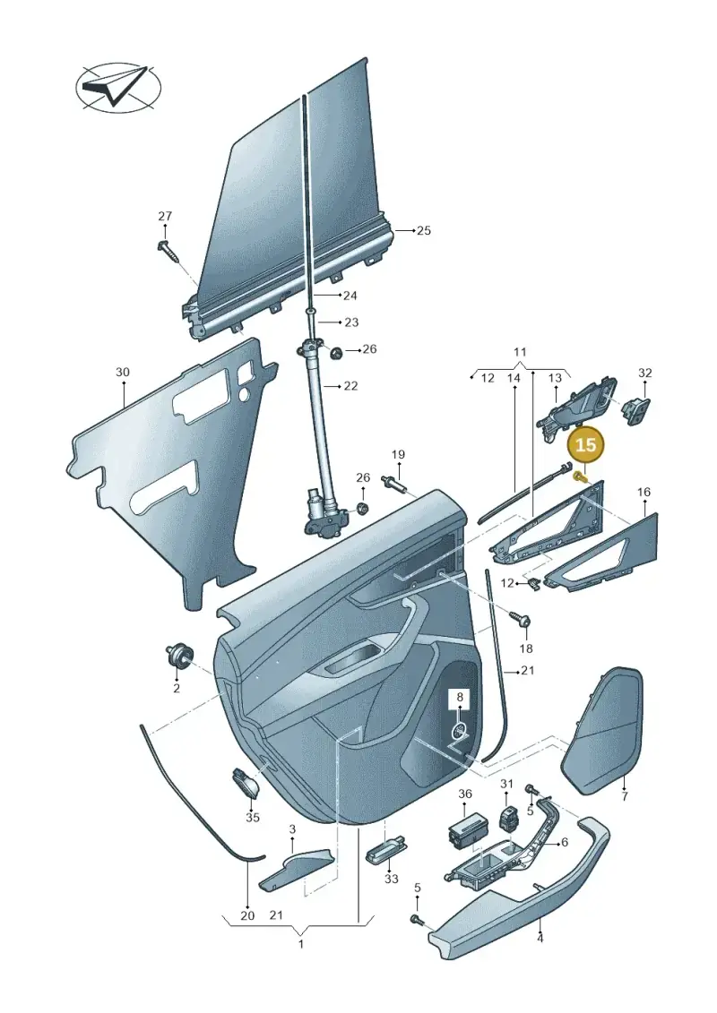 N10415902 — Audi RS Q8 Quattro (2019-) diagram 429867040, position 15
