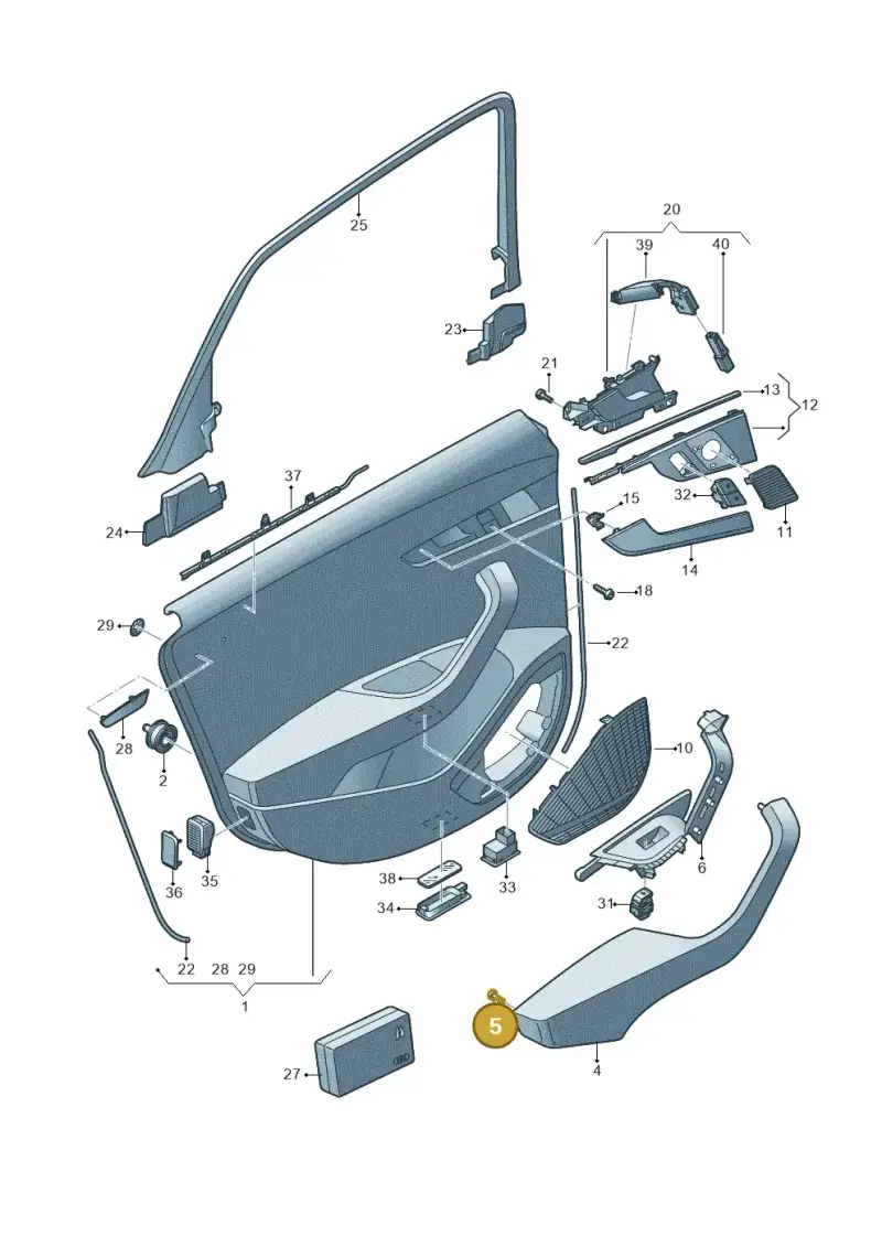 N10415902 — Audi RS4 Avant (2017-) diagram 849867400, position 5