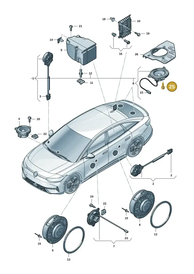 N10415903 — Volkswagen ID.7 Limousine Pro (2023-) diagram 14b035350, position 25