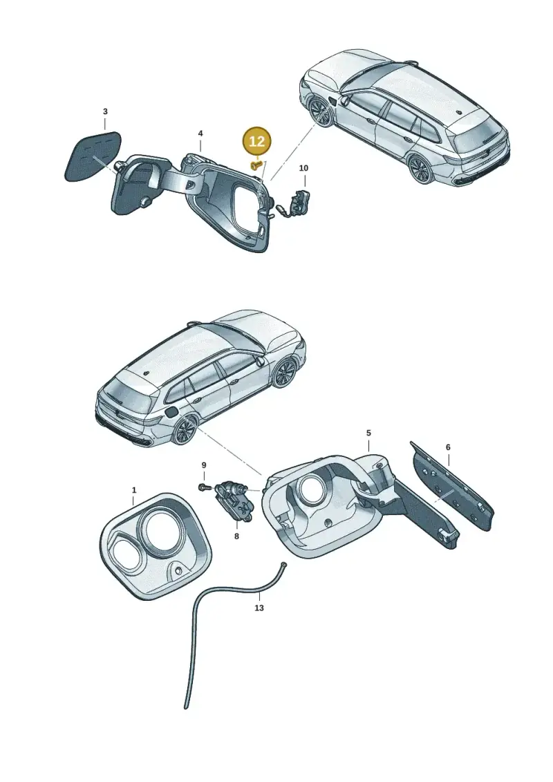 N10415903 — Volkswagen Passat estate (2023-) diagram 3j0809500, position 12