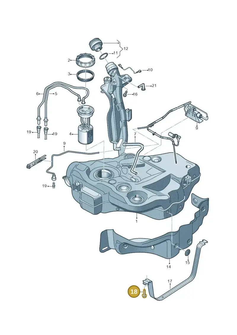 N10416003 — Volkswagen Golf Cabriolet (2011-2016) diagram 718201600, position 18