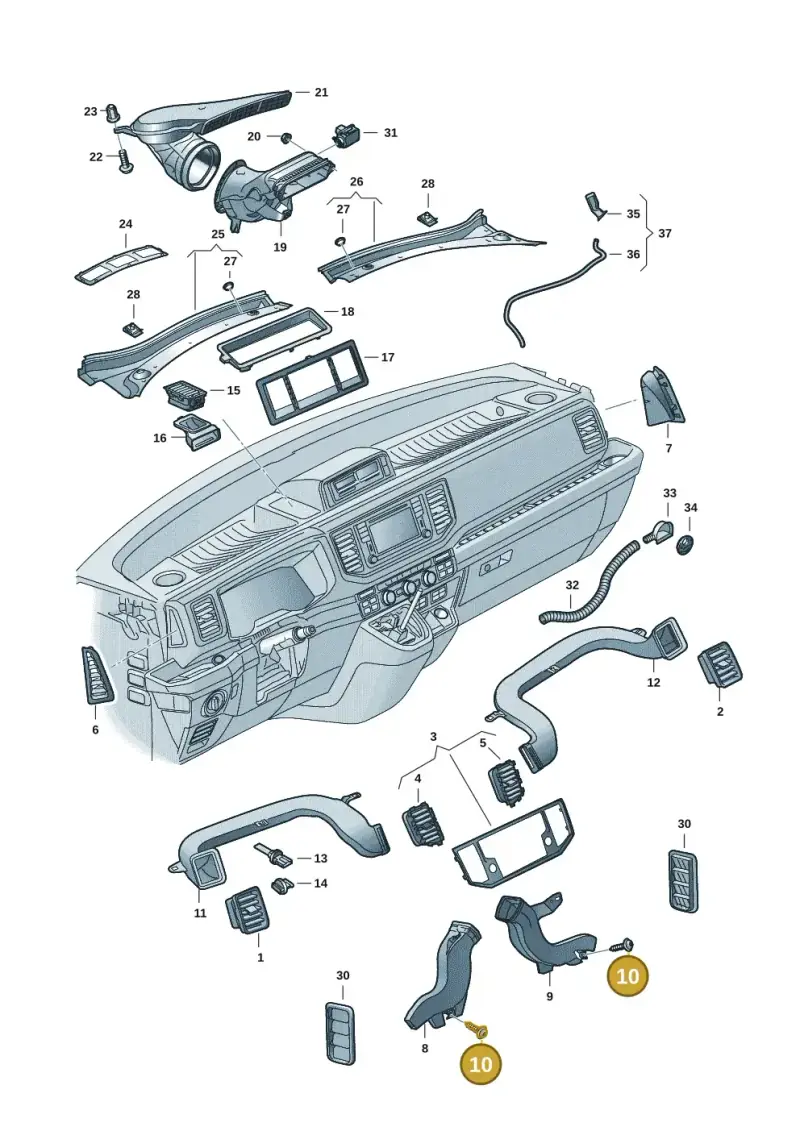 N10417901 — Volkswagen E-Crafter 35 (2018-2024) diagram 7cp819300, position 10