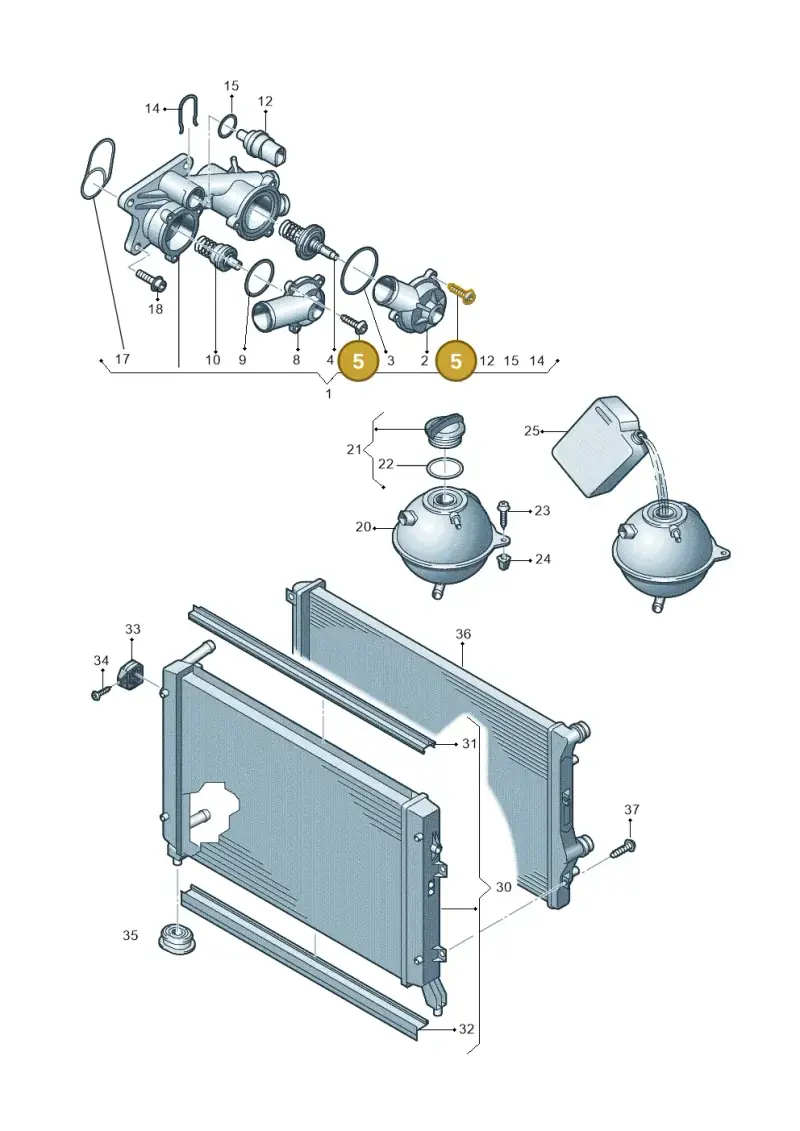 N10419702 — Volkswagen GOLF VARIANT           07> (2007-) diagram 625121800, position 5
